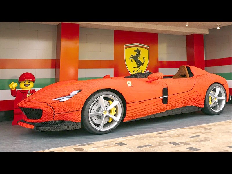 Look at a Ferrari built from Lego